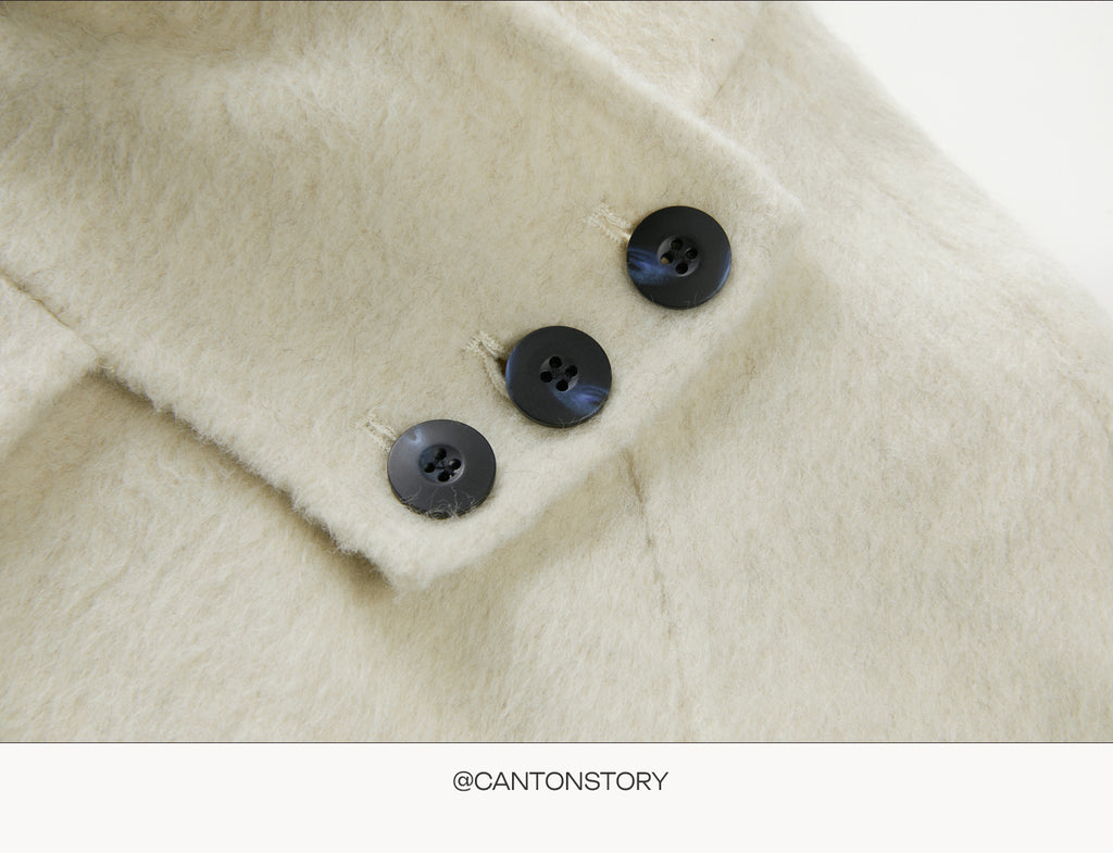 CANTONSTORY Yangcheng Story Korean style 70 double-sided wool coat made of fleece for women winter new design slimming waist