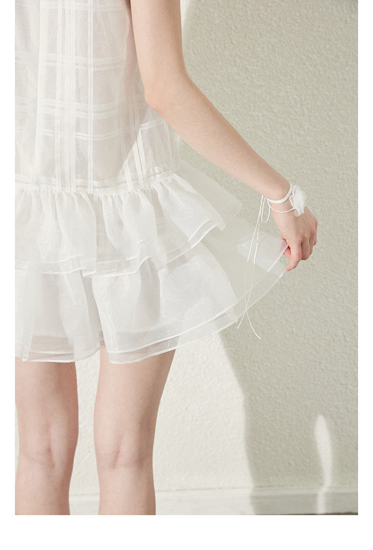 "Moon Swing" Ballet-style vest dress, organza fabric, fried cake tutu summer dress, Callmelater