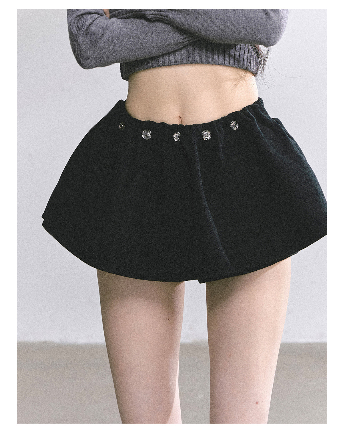 SHAOYEYAN Aomalm "Wild Model Legs" French wool midi skirt, women's autumn high-waisted A-line skirt