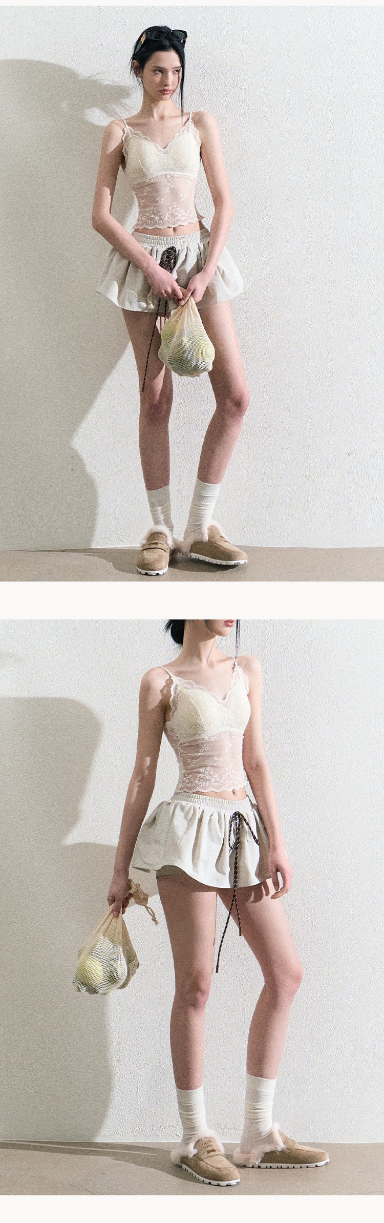 OAKMOO Multi-color stretch mini dress, drawstring, tulip skirt shape, "Lemon Scent" skirt shape, slimming and lengthening legs