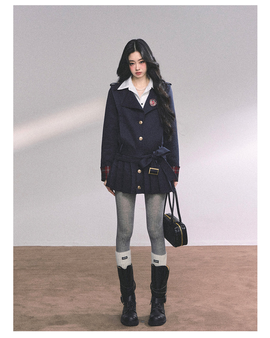 SHAOYEYAN Aomalm Women's "Ivy League Prep" Fake Two-Piece Mini Dress, American College Style Bodycon Autumn Mini Dress