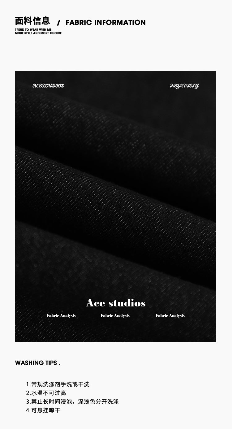Acestudios Black Low Rise Wide Leg Jeans