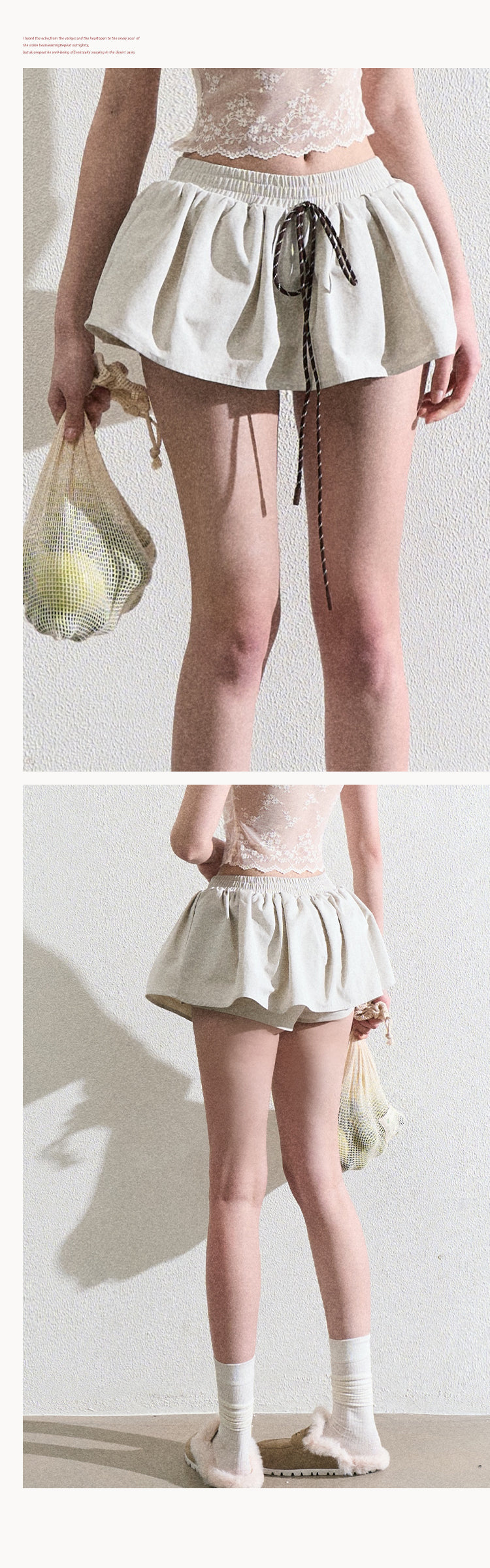 OAKMOO Multi-color stretch mini dress, drawstring, tulip skirt shape, "Lemon Scent" skirt shape, slimming and lengthening legs