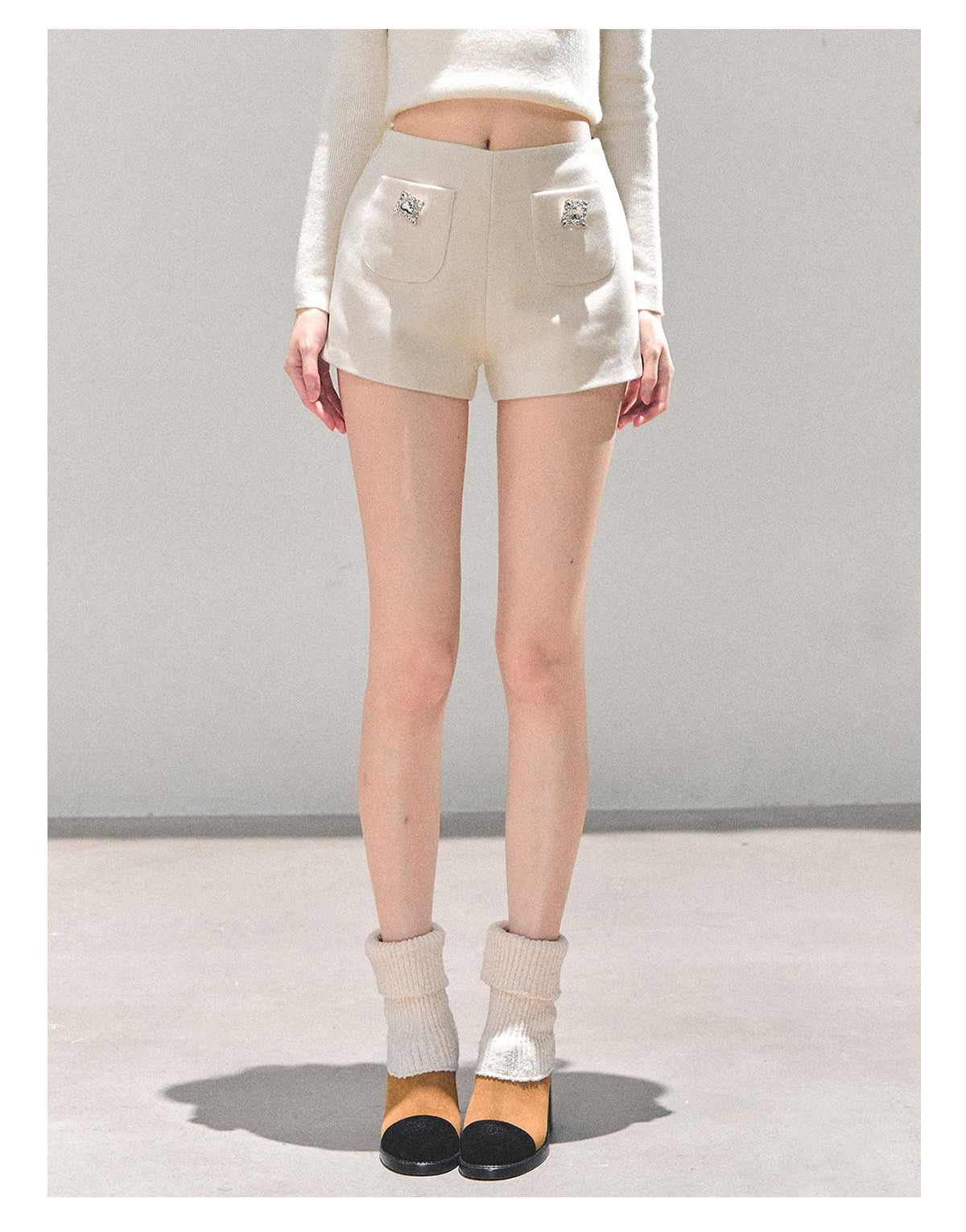 SHAOYEYAN Women's "Through Her Dreams" Luxury Winter Coat, Cloak and Shorts Trio Set