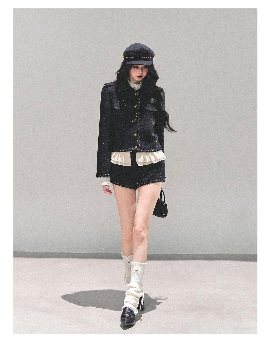 SHAOYEYAN Women's Chanel Style Rich Girl Suit, Three-Piece Winter Coat, Aomalm "Twilight Engulfs Me"