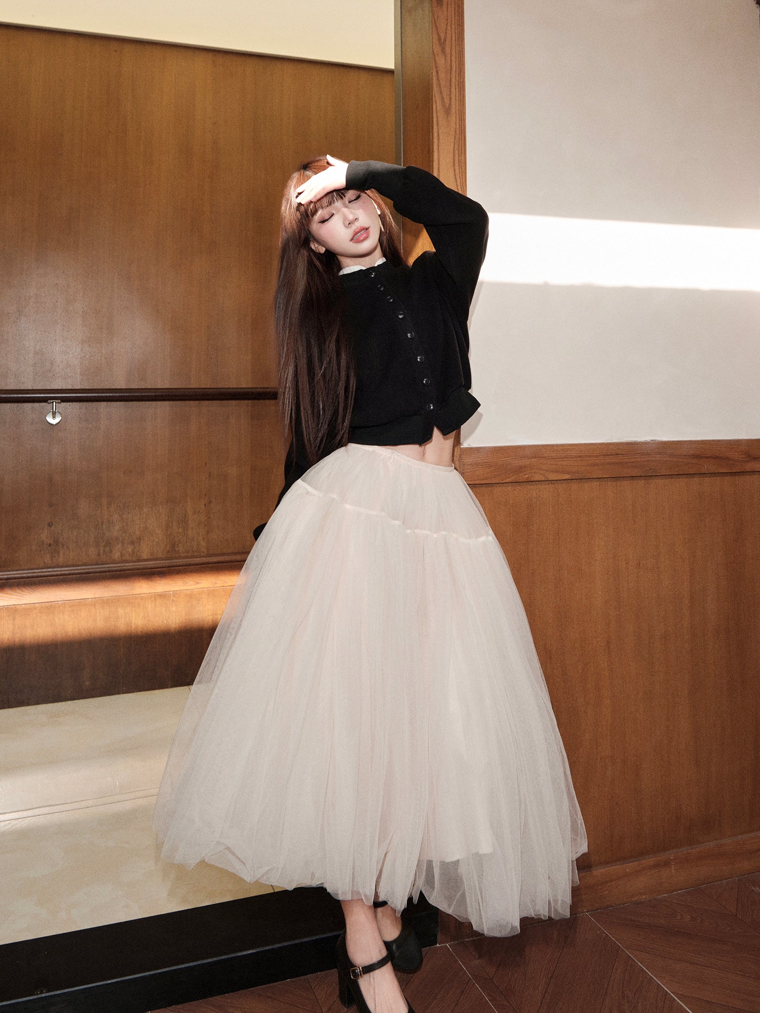 Avenement Korean croptop cardigan for women early autumn