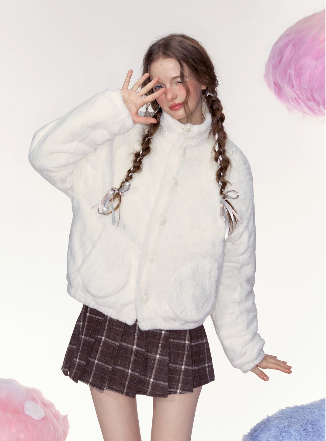 AYF Autumn retro style "Sandwich Puff" loose-fitting jacket, short, loose, comfortable, easy to wear, can be worn on both sides