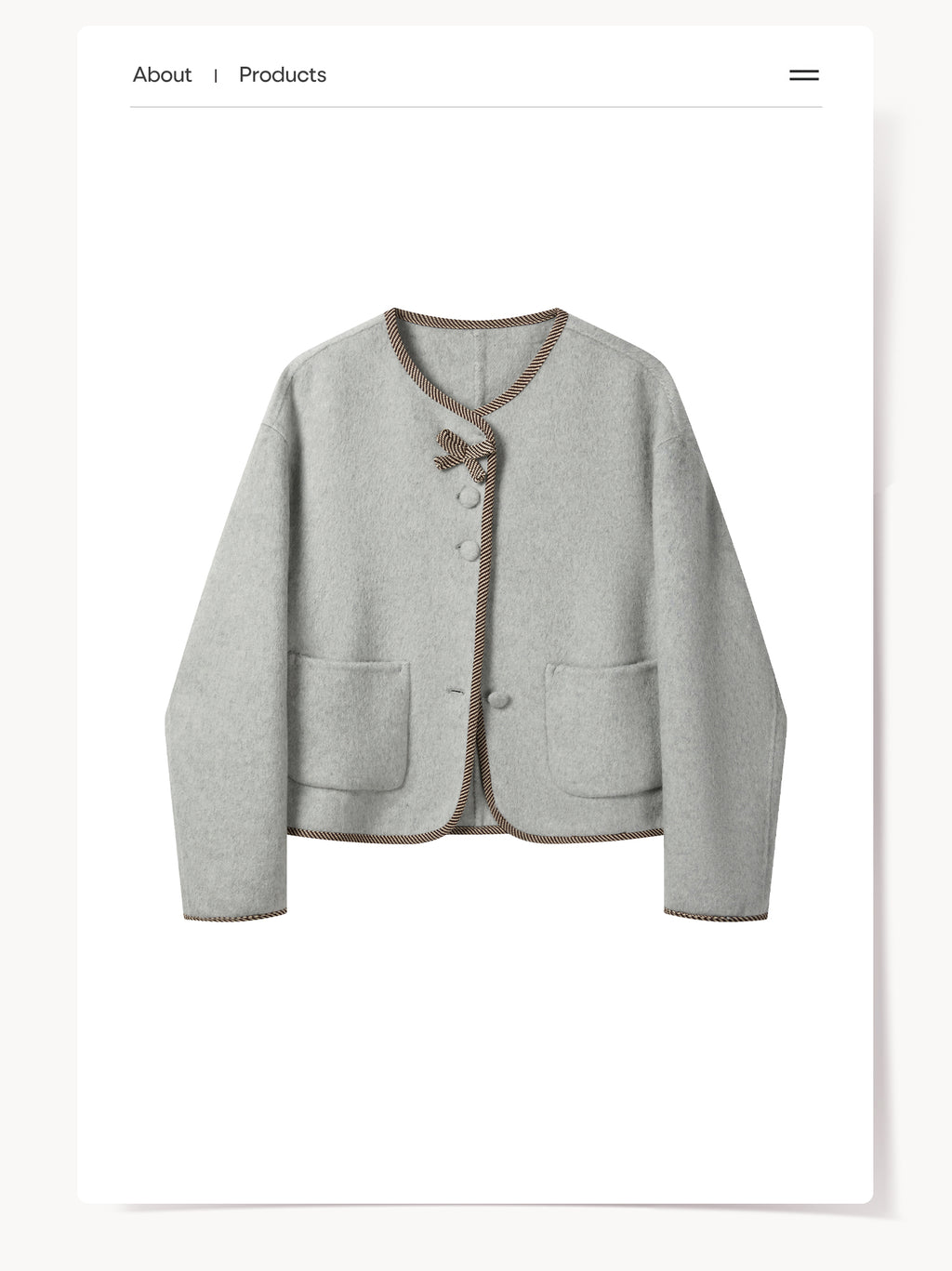 CANTONSTORY Yangcheng Story Korean style 70% wool double-sided wool coat for women winter new sweet (with handbag))