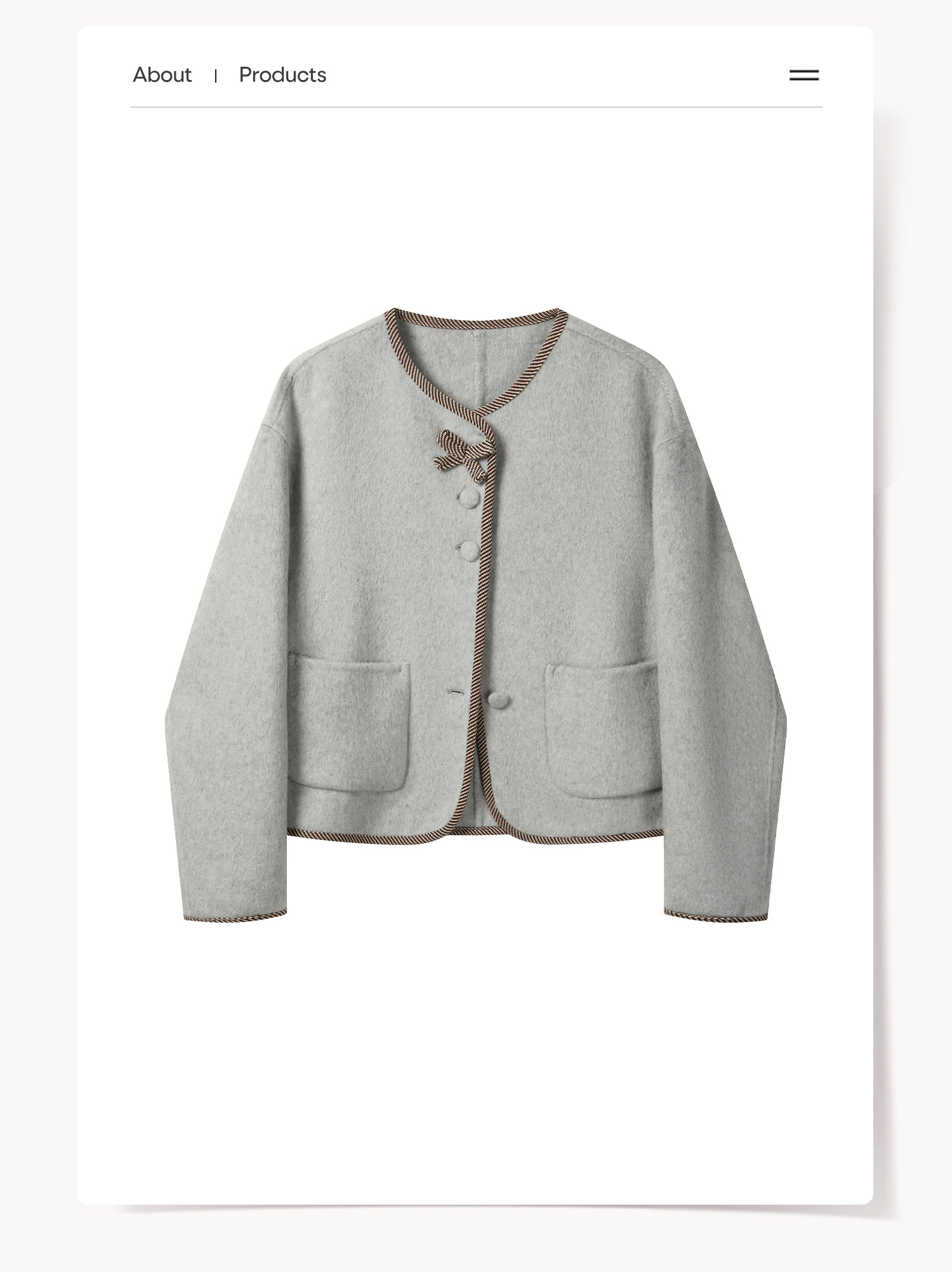 CANTONSTORY Yangcheng Story Korean style 70% wool double-sided wool coat for women winter new sweet (with handbag))