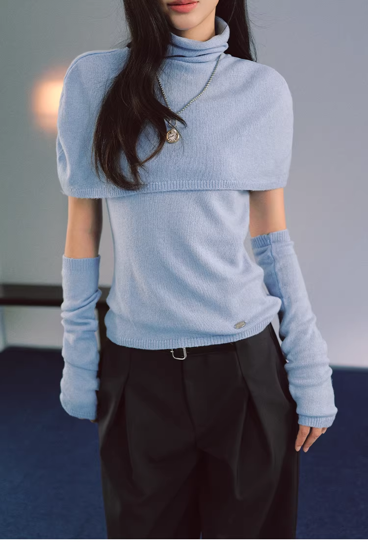 LaluneDuCiel Women's Spring Artist Style Loose High-Neck Coat