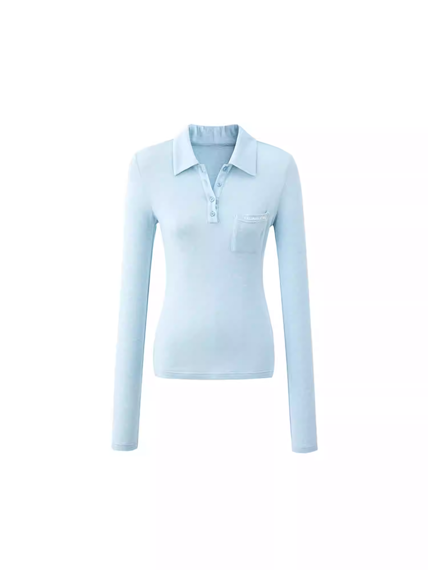 LaluneDuCiel women's plain polo shirt, casual style, elegant, simple, slim fit, long sleeves, suitable for early autumn.
