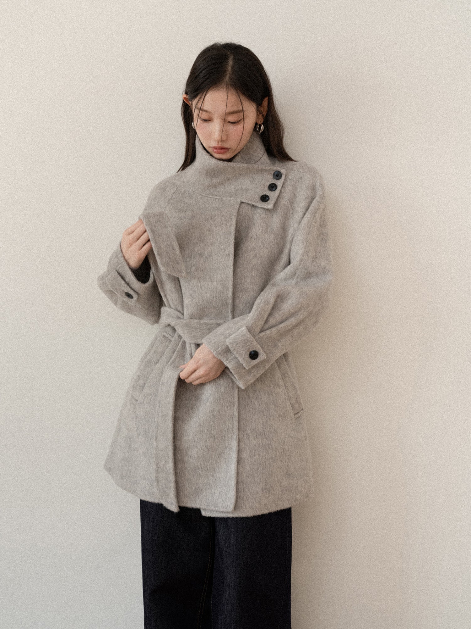 CANTONSTORY Yangcheng Story Korean style 70 double-sided wool coat made of fleece for women winter new design slimming waist
