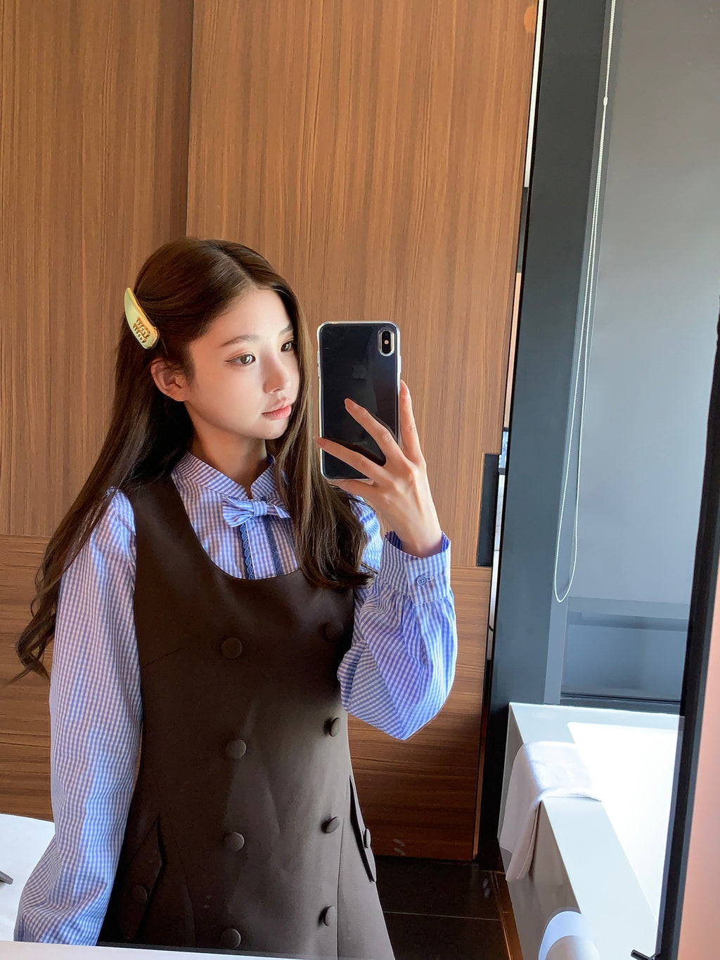 RISEAAUU "Miss Betty" women's autumn college style striped sleeveless vest dress slim short dress