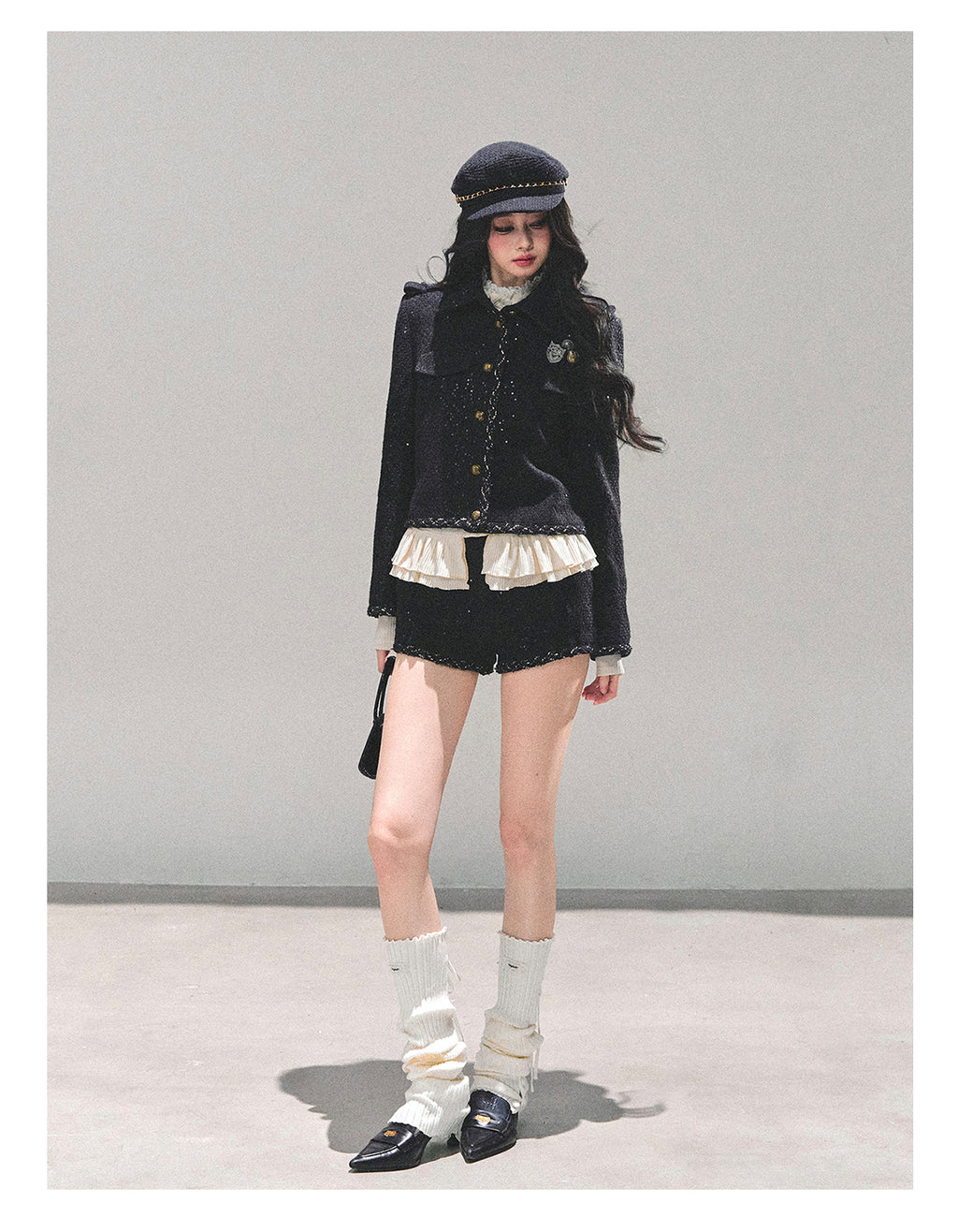 SHAOYEYAN Women's Chanel Style Rich Girl Suit, Three-Piece Winter Coat, Aomalm "Twilight Engulfs Me"