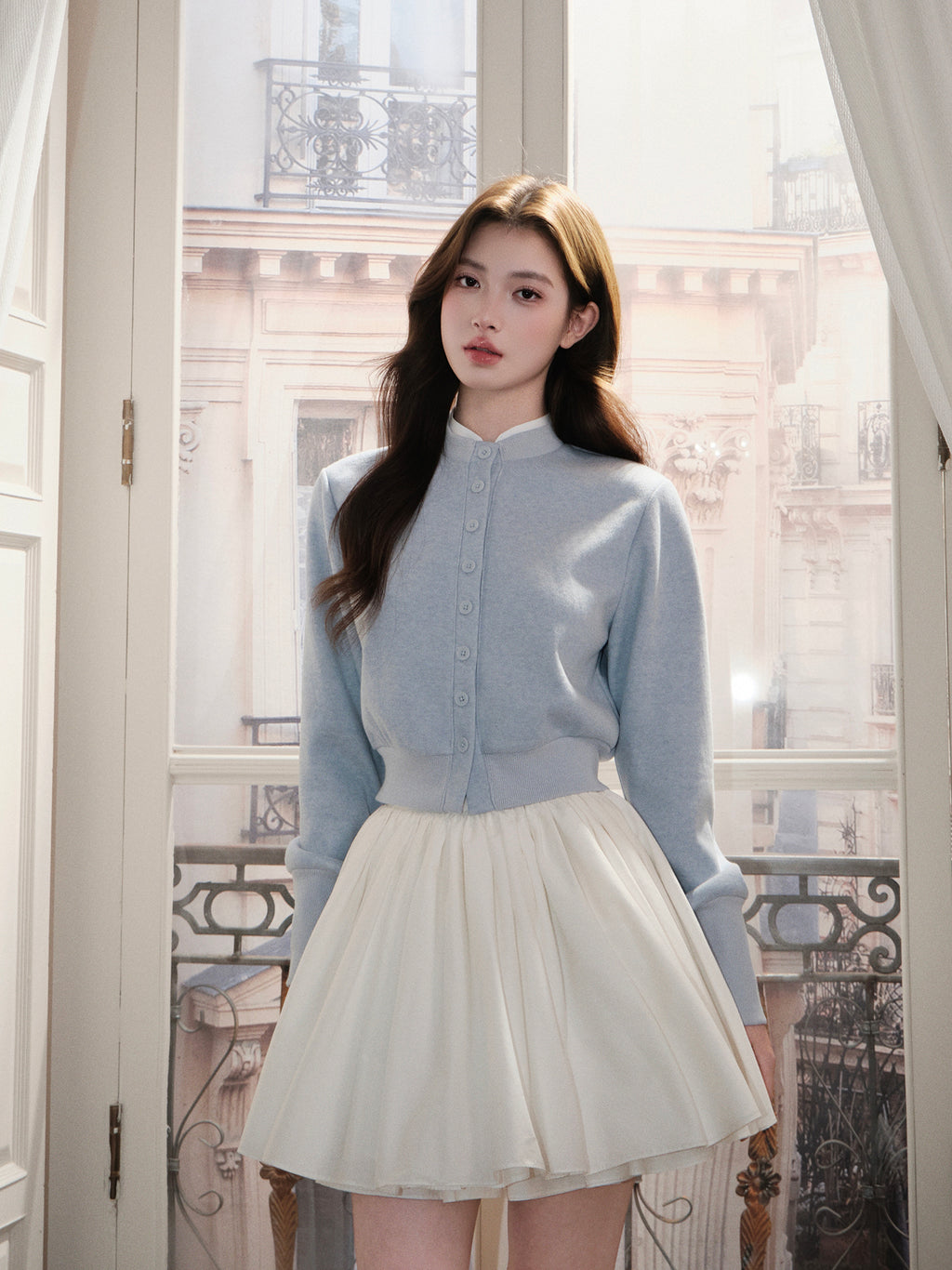 Avenement Korean croptop cardigan for women early autumn