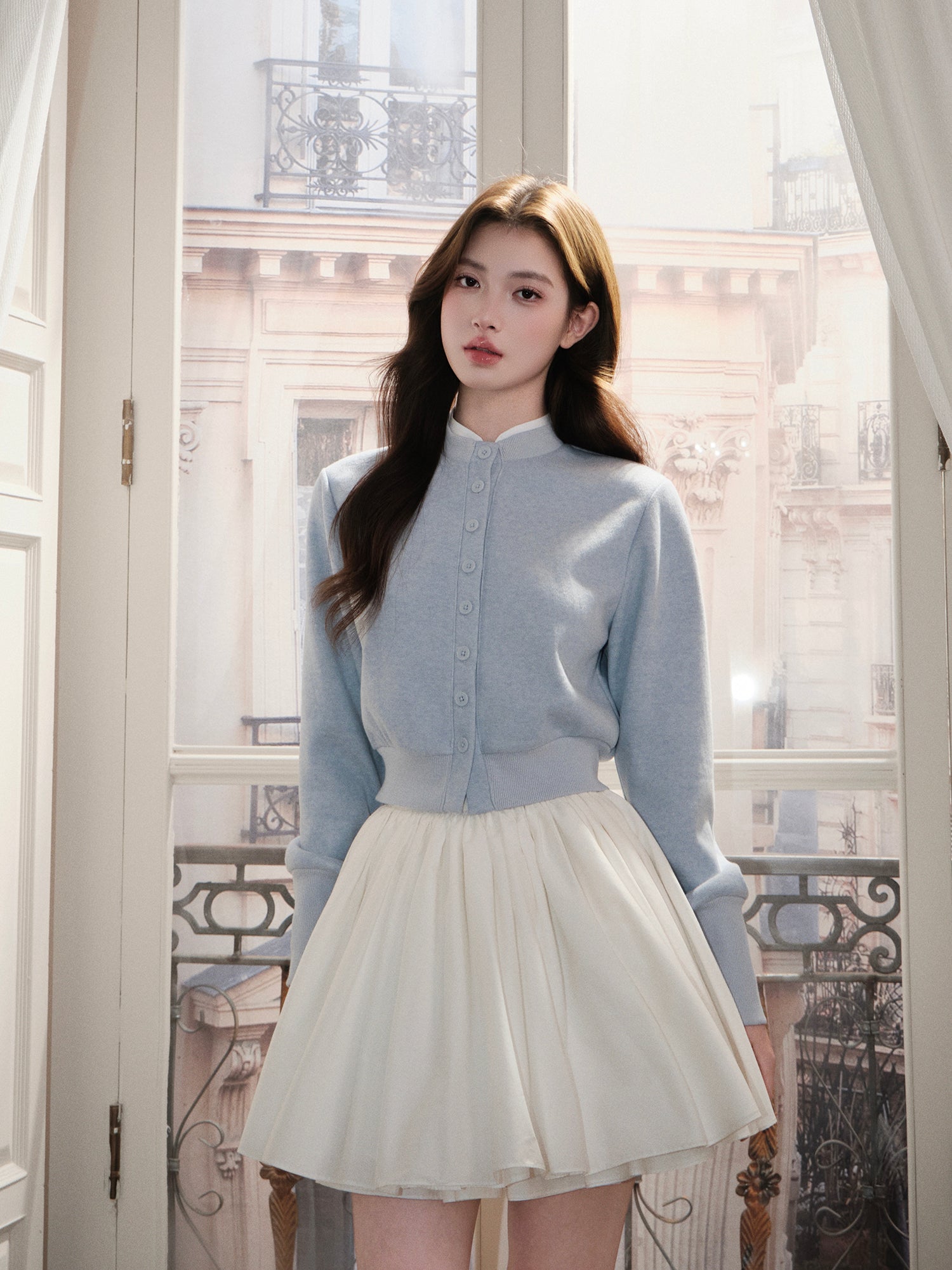Avenement Korean croptop cardigan for women early autumn