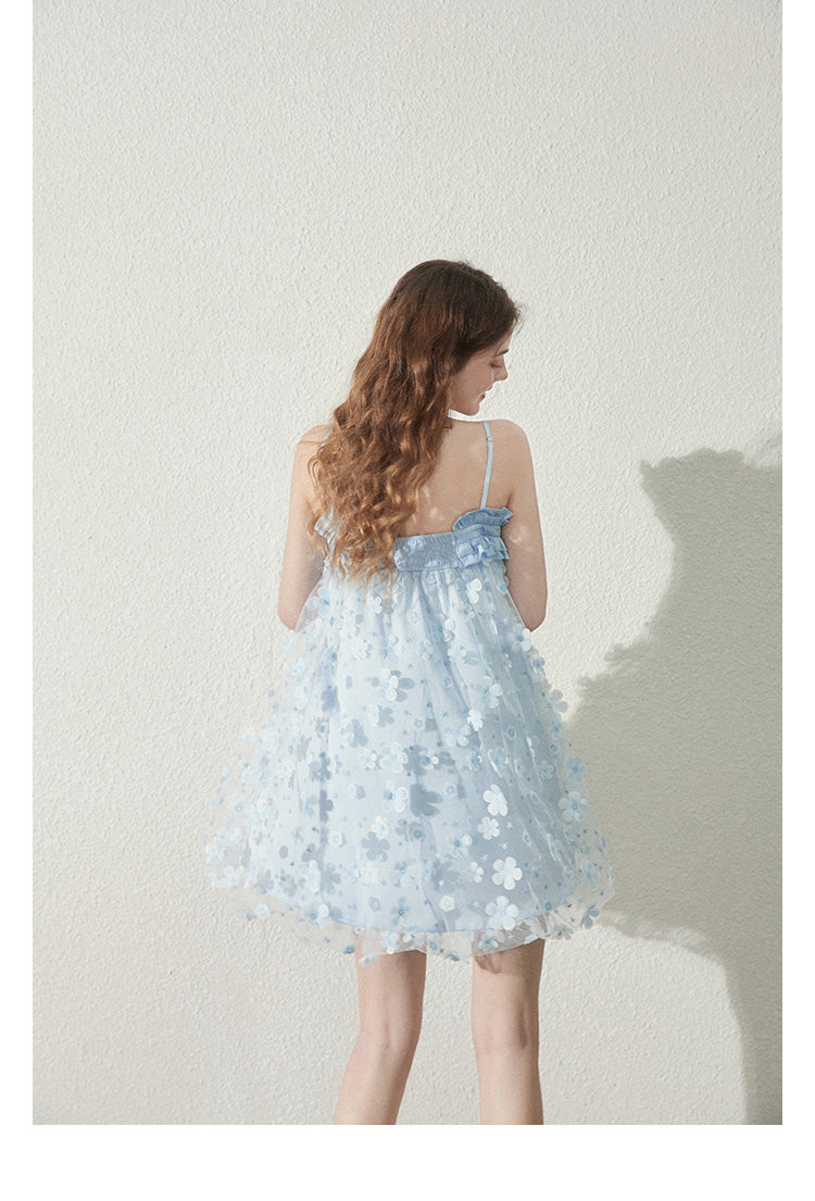 "Broken Star Glass" Callmelater Women's A-line Summer Mesh Princess Dress with Straps