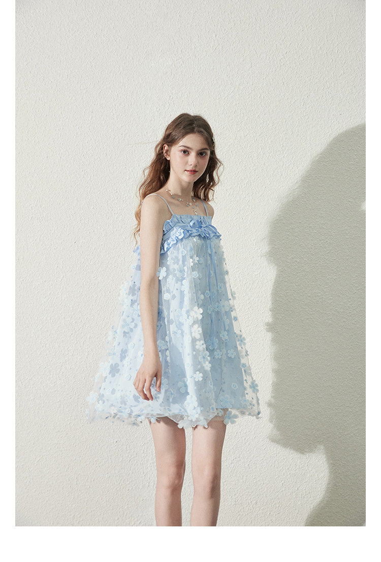 "Broken Star Glass" Callmelater Women's A-line Summer Mesh Princess Dress with Straps