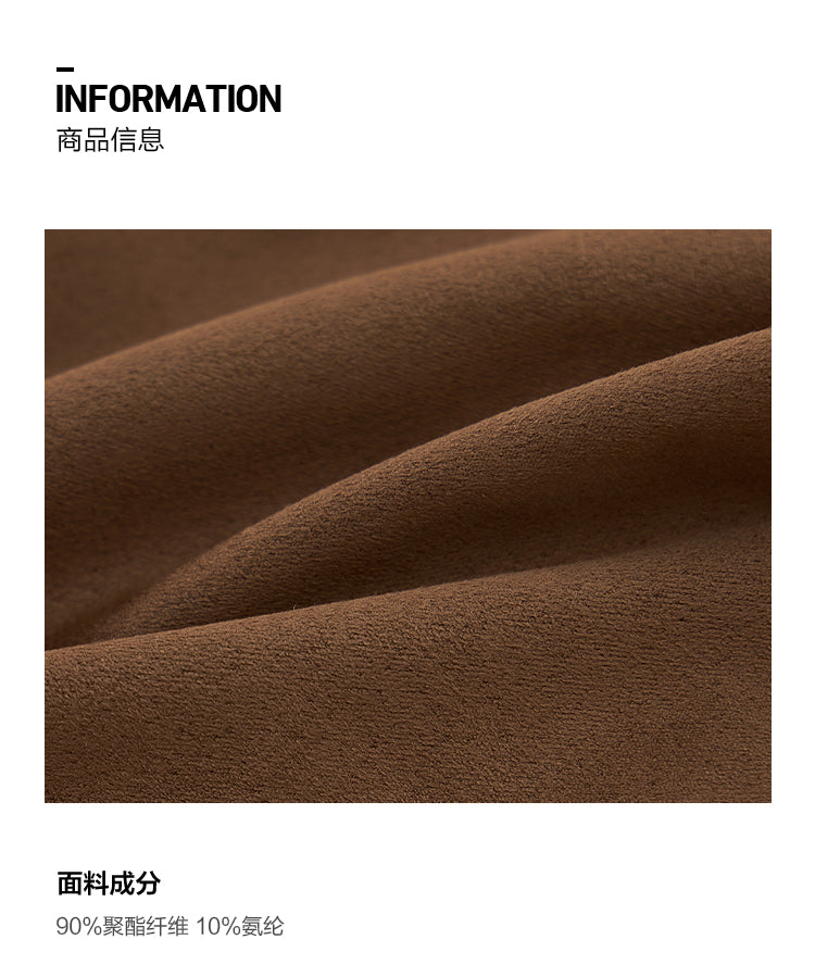 Women's Retro Versatile Suede Belted Mini Skirt Autumn Casual Dress Maillard Lalune Duciel