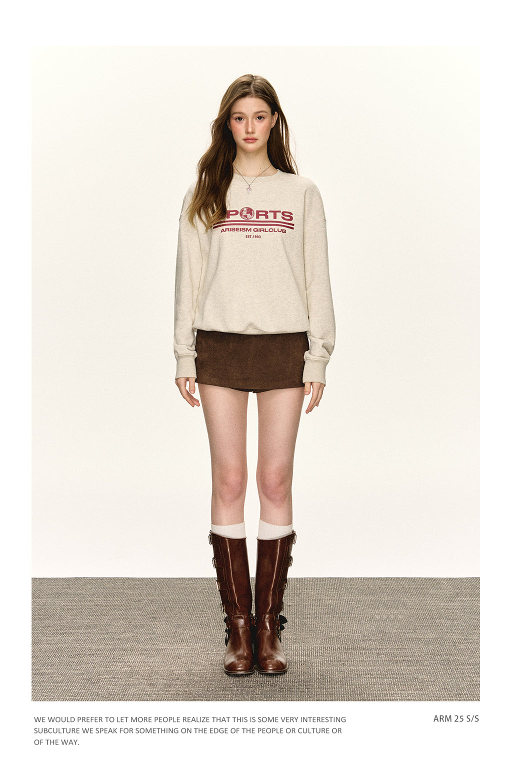 ARISEISM American classic design brown midi dress, new fall style, tight short skirt