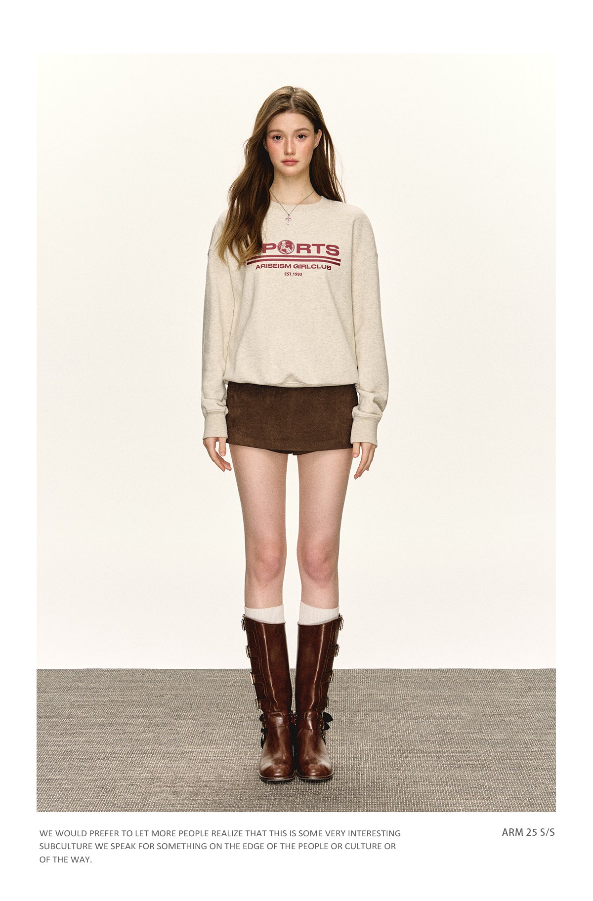 ARISEISM American classic design brown midi dress, new fall style, tight short skirt