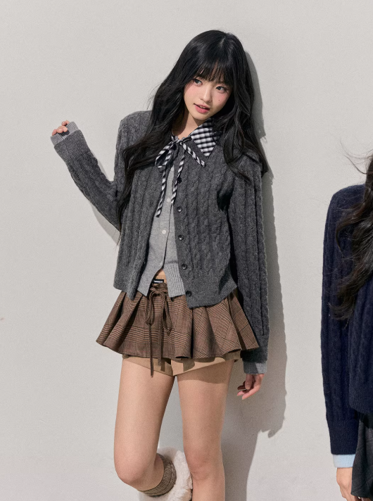 SHAOYEYAN Women's Two-Piece Faux Korean Style Knitted Cardigan Jacket for Winter