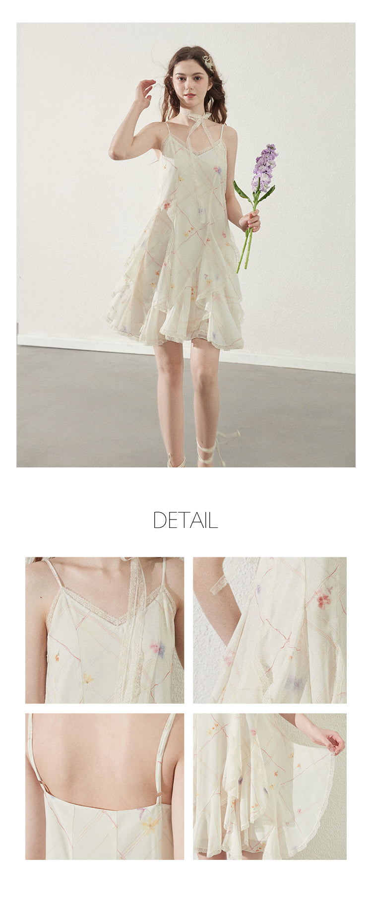 "Vanilla Star Ice" uneven hem pleated maxi dress for summer holidays, Callmelater