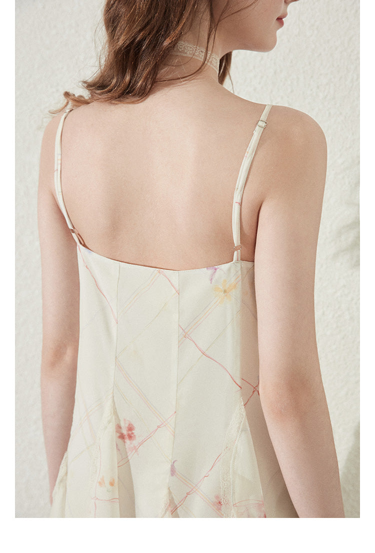 "Vanilla Star Ice" uneven hem pleated maxi dress for summer holidays, Callmelater