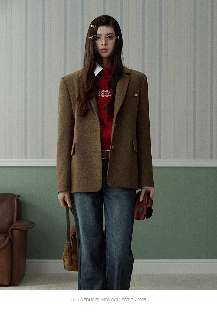 LaLune Duciel Vintage British Wool Dress