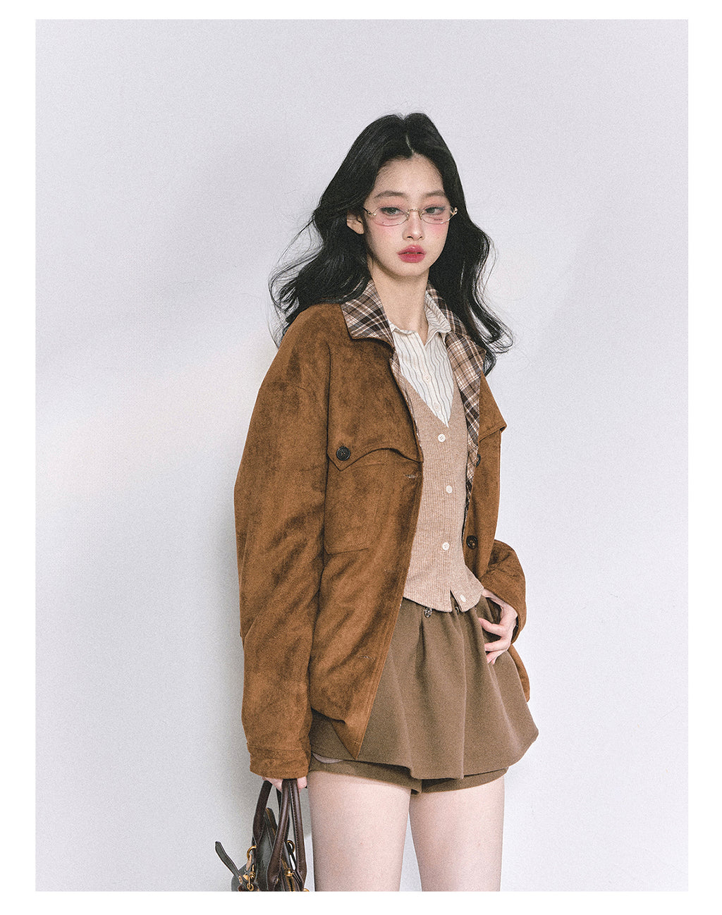 SHAOYEYAN Aomalm "Oak Poetry" Autumn Knitted Polo Shirt % Women's American Style Long Sleeve Striped Two-piece Fake Two-Piece T-shirt