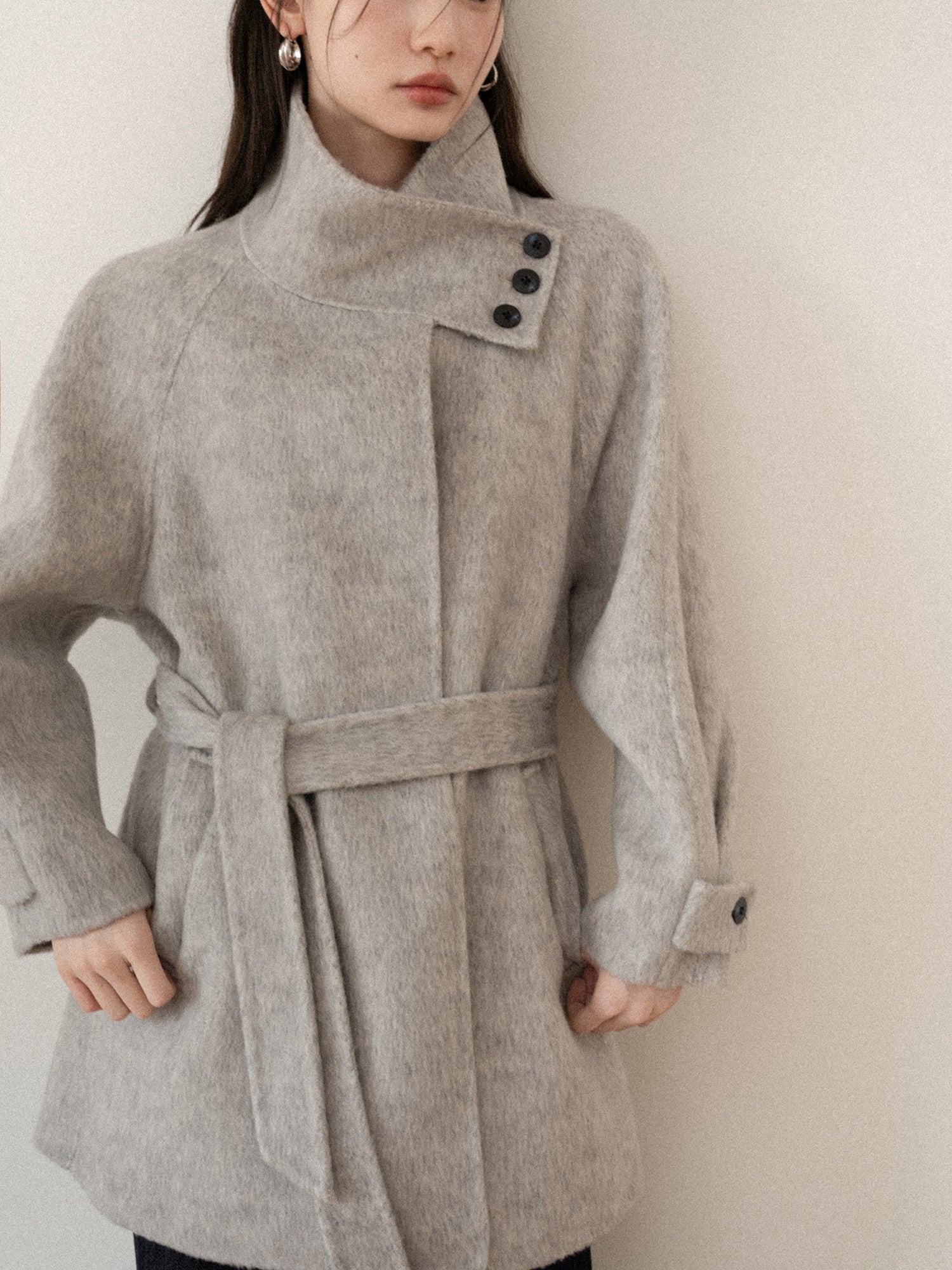 CANTONSTORY Yangcheng Story Korean style 70 double-sided wool coat made of fleece for women winter new design slimming waist