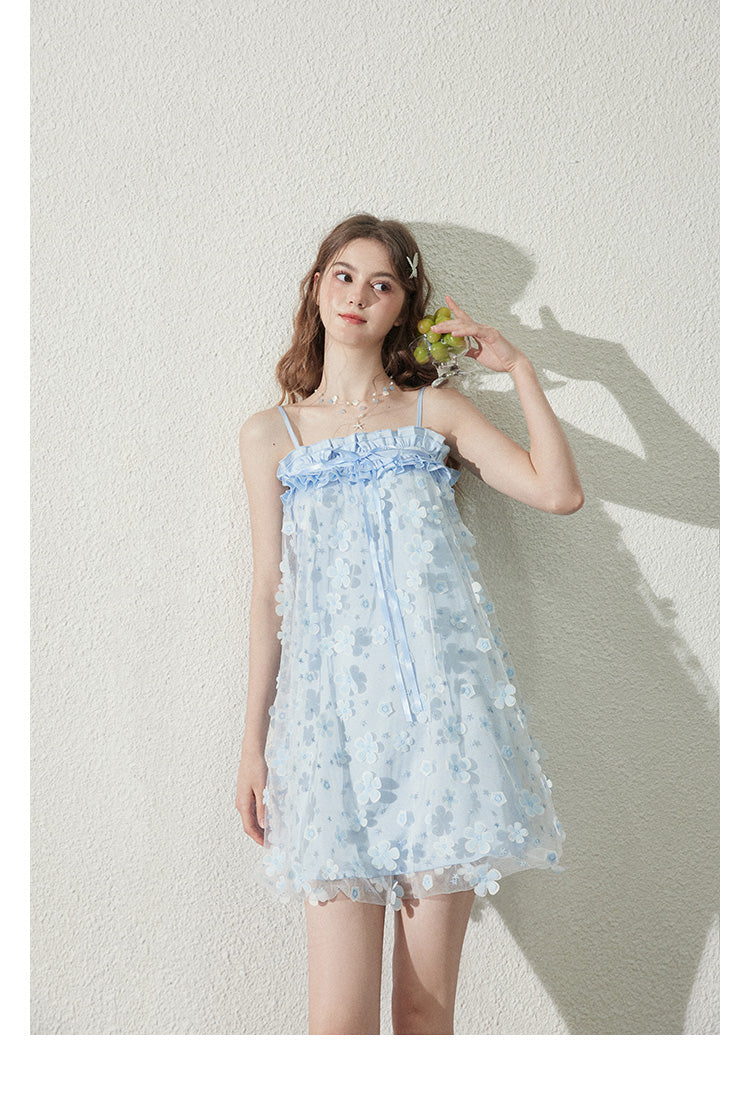 "Broken Star Glass" Callmelater Women's A-line Summer Mesh Princess Dress with Straps