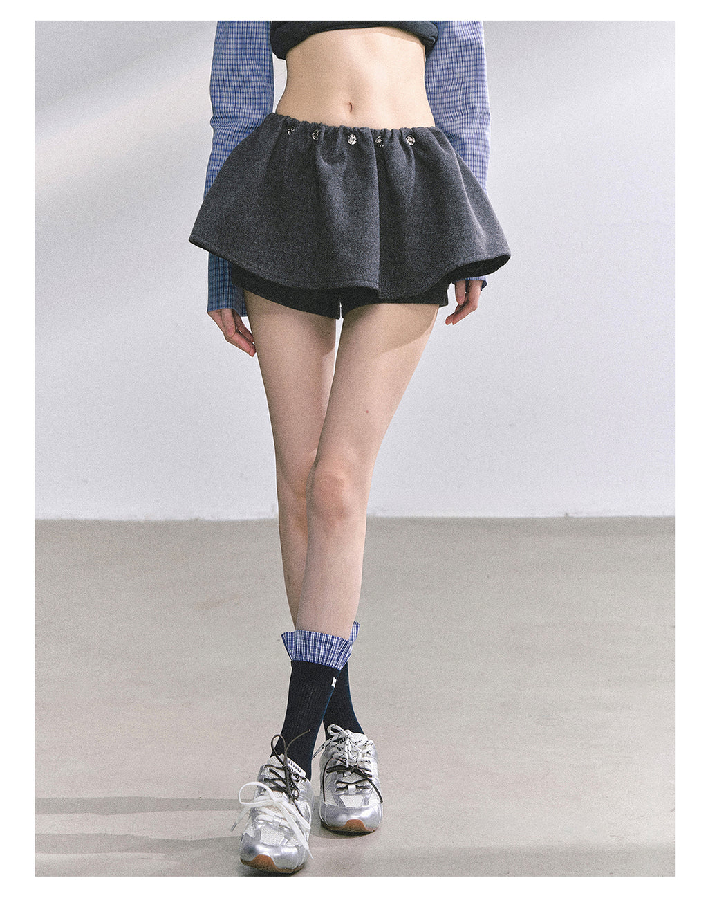 SHAOYEYAN Aomalm "Wild Model Legs" French wool midi skirt, women's autumn high-waisted A-line skirt