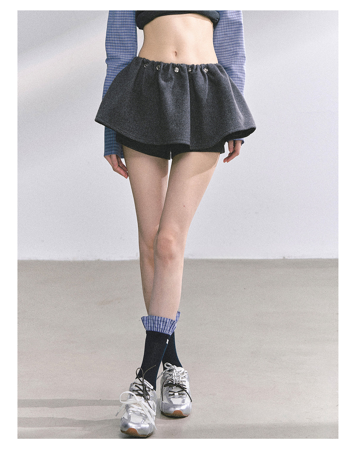 SHAOYEYAN Aomalm "Wild Model Legs" French wool midi skirt, women's autumn high-waisted A-line skirt