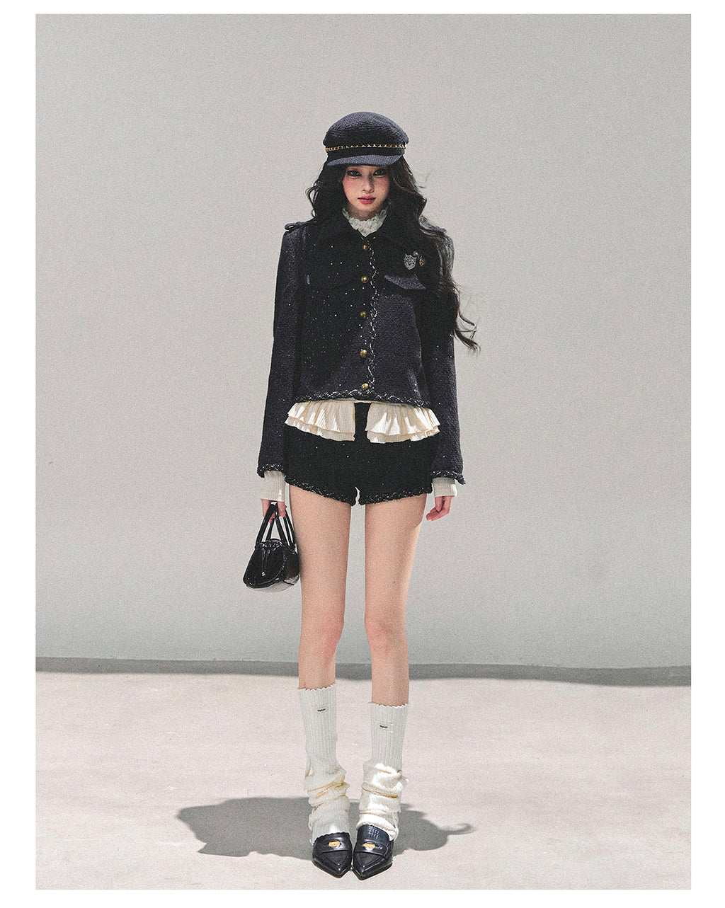 SHAOYEYAN Women's Chanel Style Rich Girl Suit, Three-Piece Winter Coat, Aomalm "Twilight Engulfs Me"