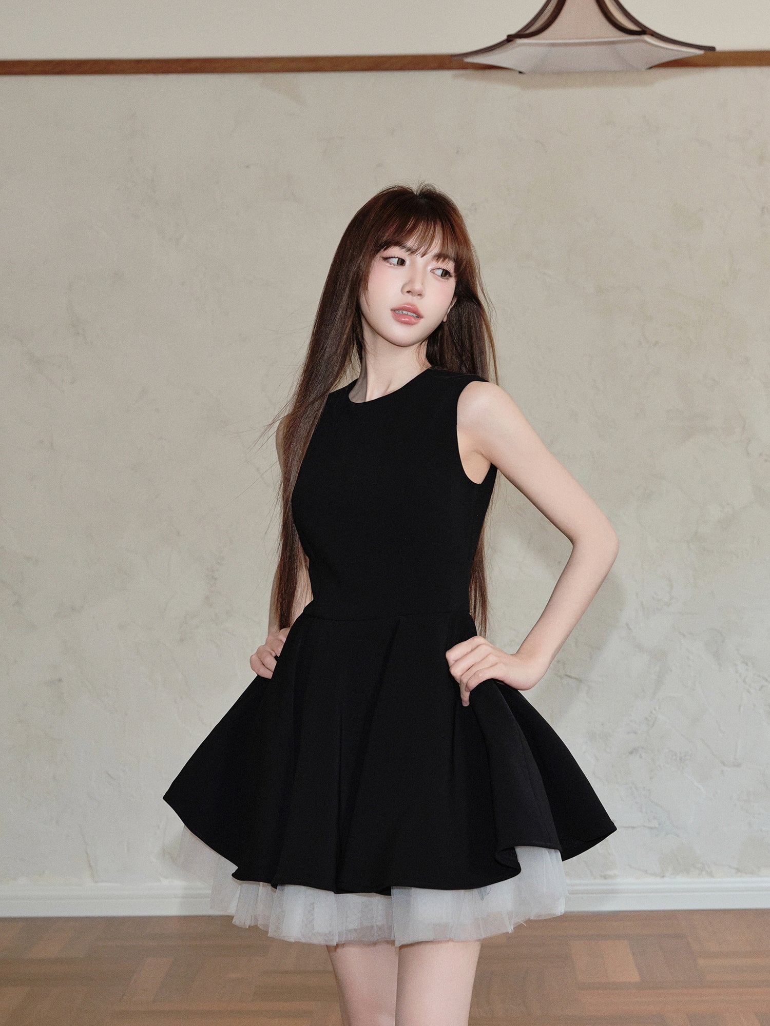 Audrey Hepburn Avenement Princess Black Tutu Ballet Temperament Dress