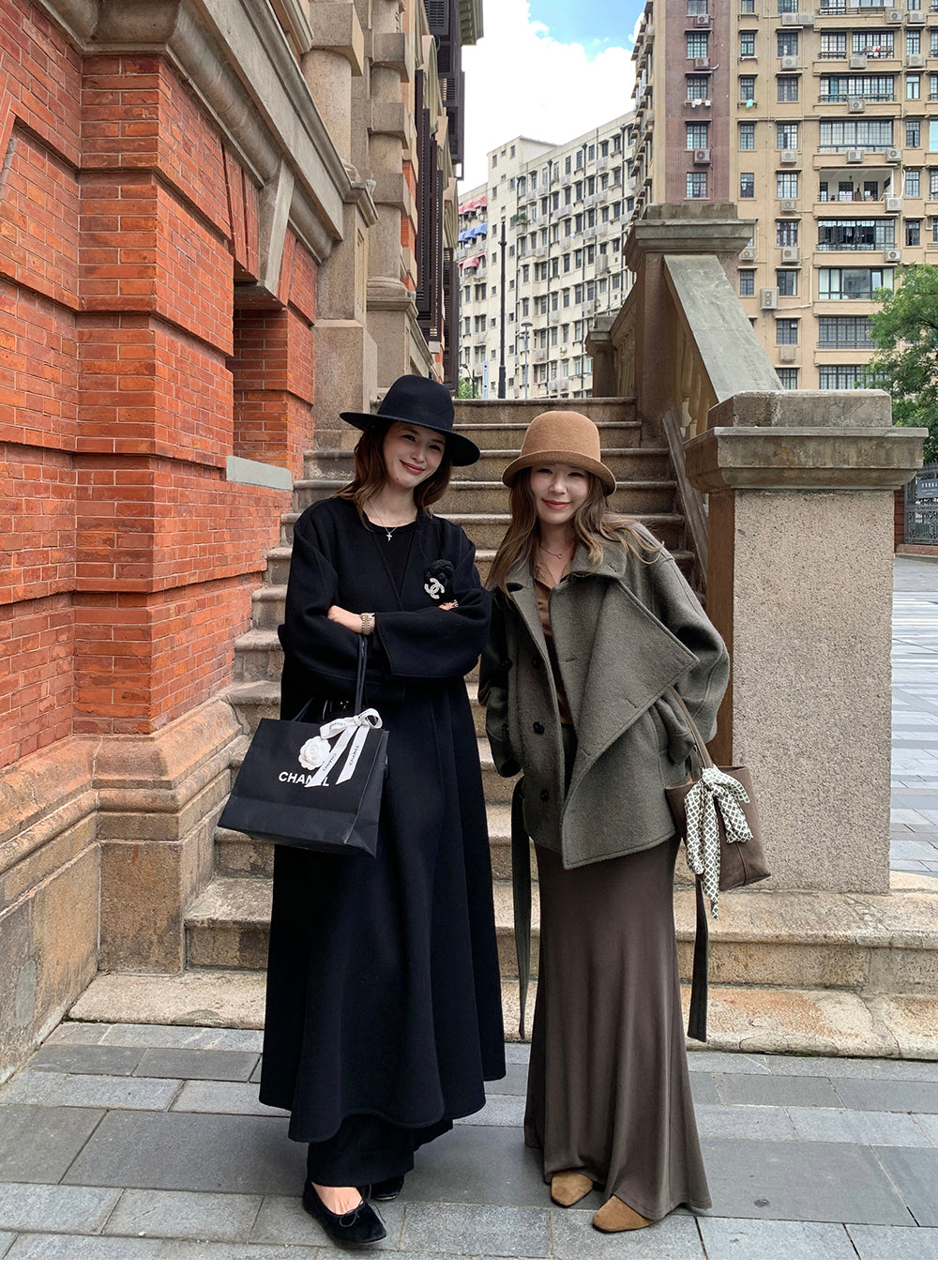 XZICHIC continues the classic style of Kim Min-hee wool coat, women's winter coat, size 57 (wool and alpaca wool).