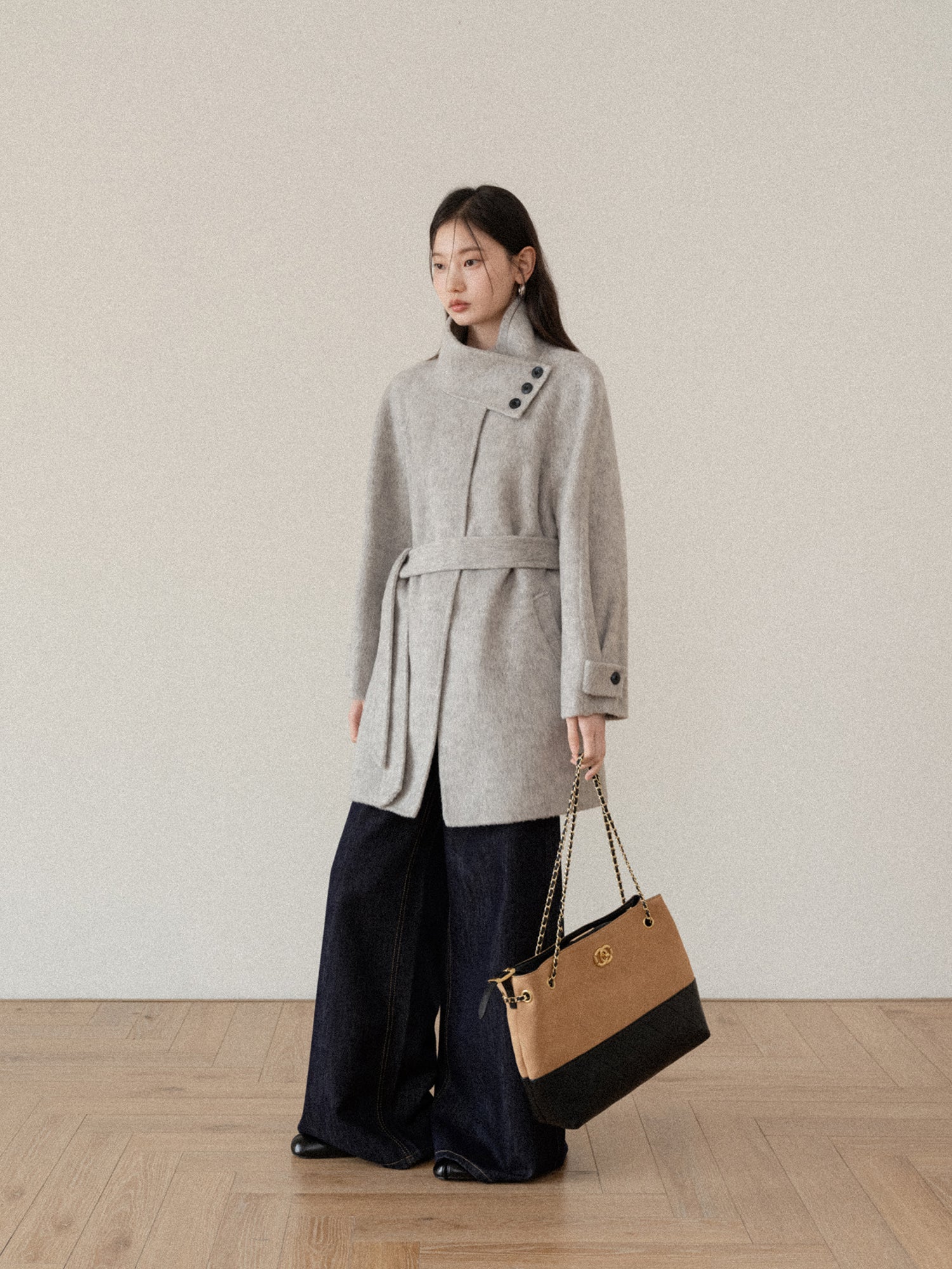 CANTONSTORY Yangcheng Story Korean style 70 double-sided wool coat made of fleece for women winter new design slimming waist