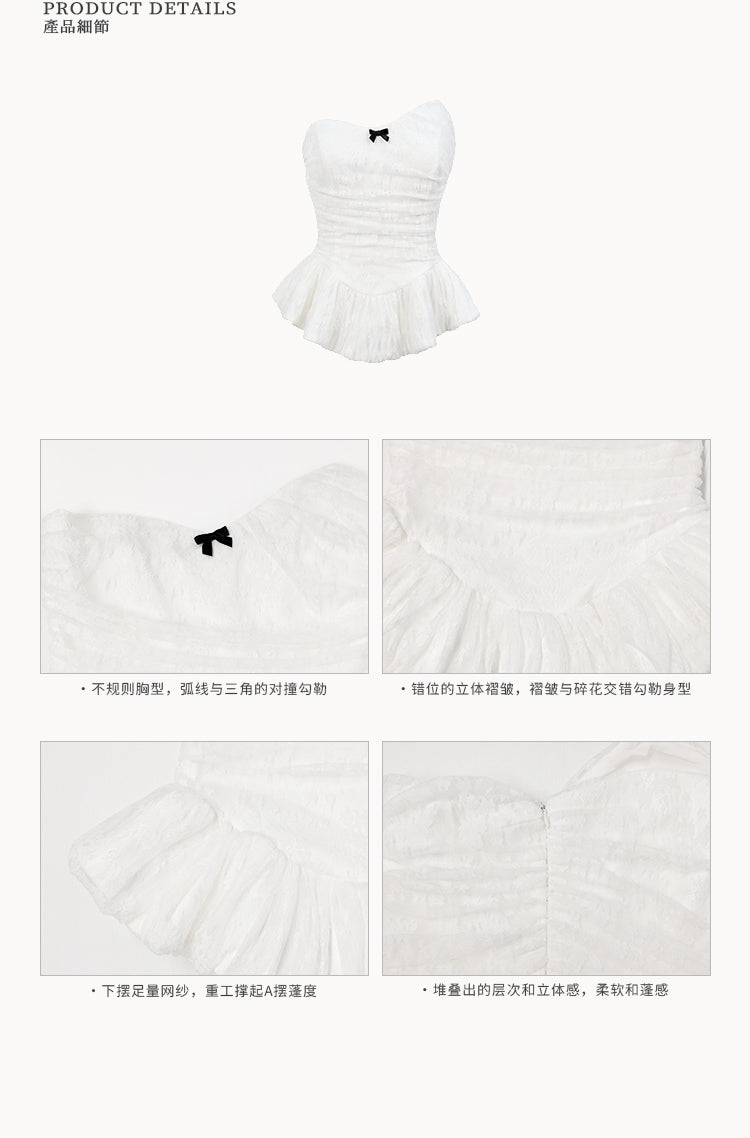 OAKMOO Women's "Rose Veins" White Lace Strapless Bra, Super Durable, Bodycon, and Figure-Catching Lining (Sale)