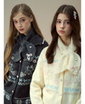 SUNSETPARK Sunset Park Winter Bow Girl "Gift Line" 100% Wool Scarf/Neck Warmer