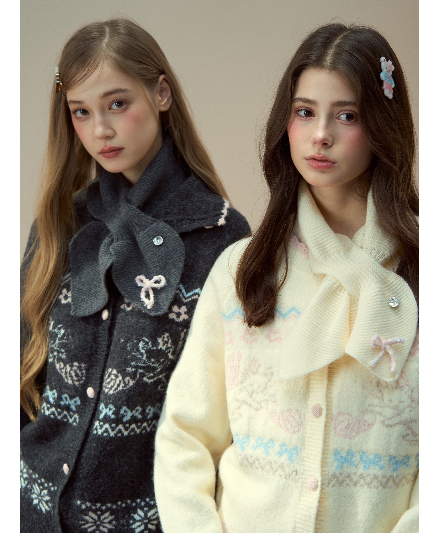 SUNSETPARK 100% Wool "Gift Series" Scarf/Neck Warmer by Sunset Park Winter Bow Girl