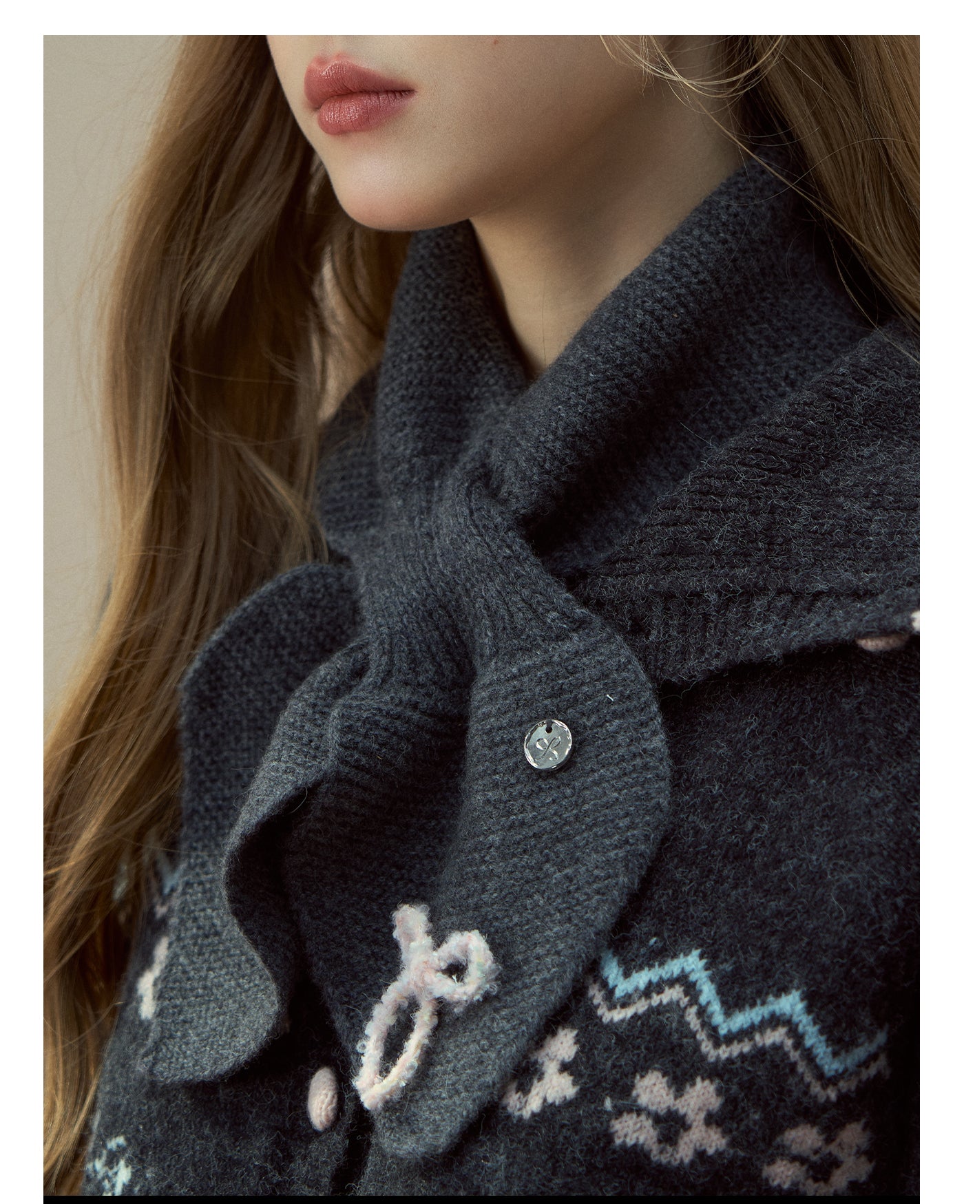 SUNSETPARK 100% Wool "Gift Series" Scarf/Neck Warmer by Sunset Park Winter Bow Girl