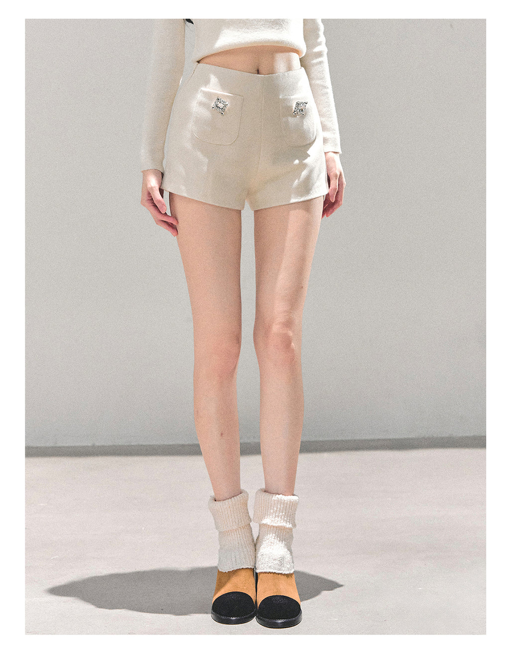 SHAOYEYAN Women's "Through Her Dreams" Luxury Winter Coat, Cloak and Shorts Trio Set