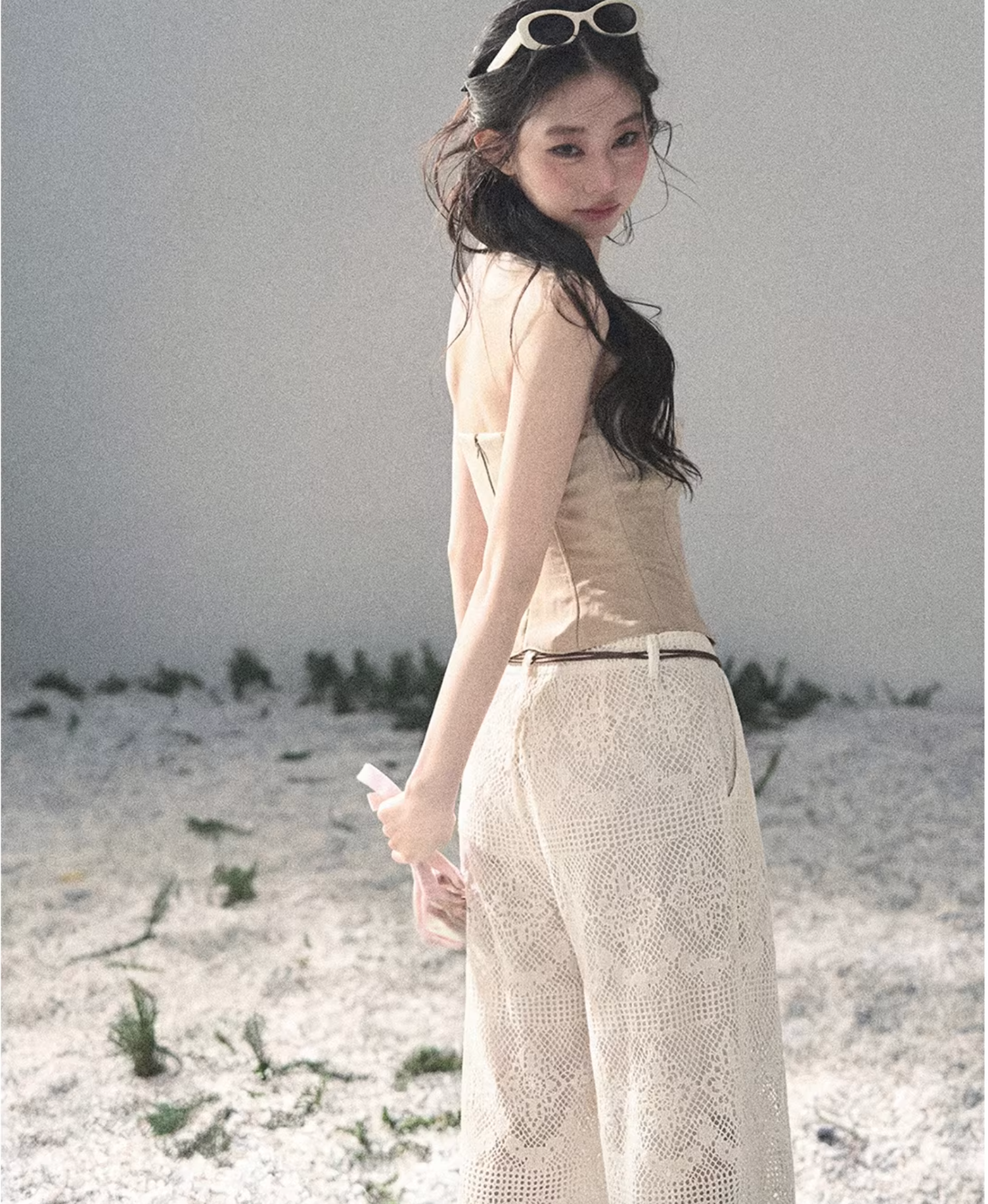 SHAOYEYAN "Moonlight Hazy Beauty" French V-neck sleeveless tank top Aomalm