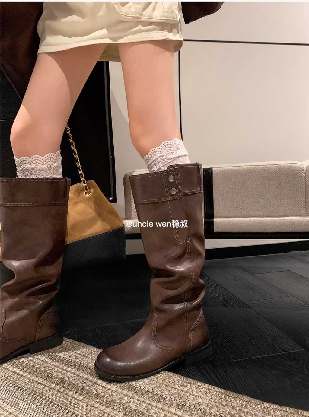 UNCLEWEN Women's Fleece Lined Long Boots, New Winter Style