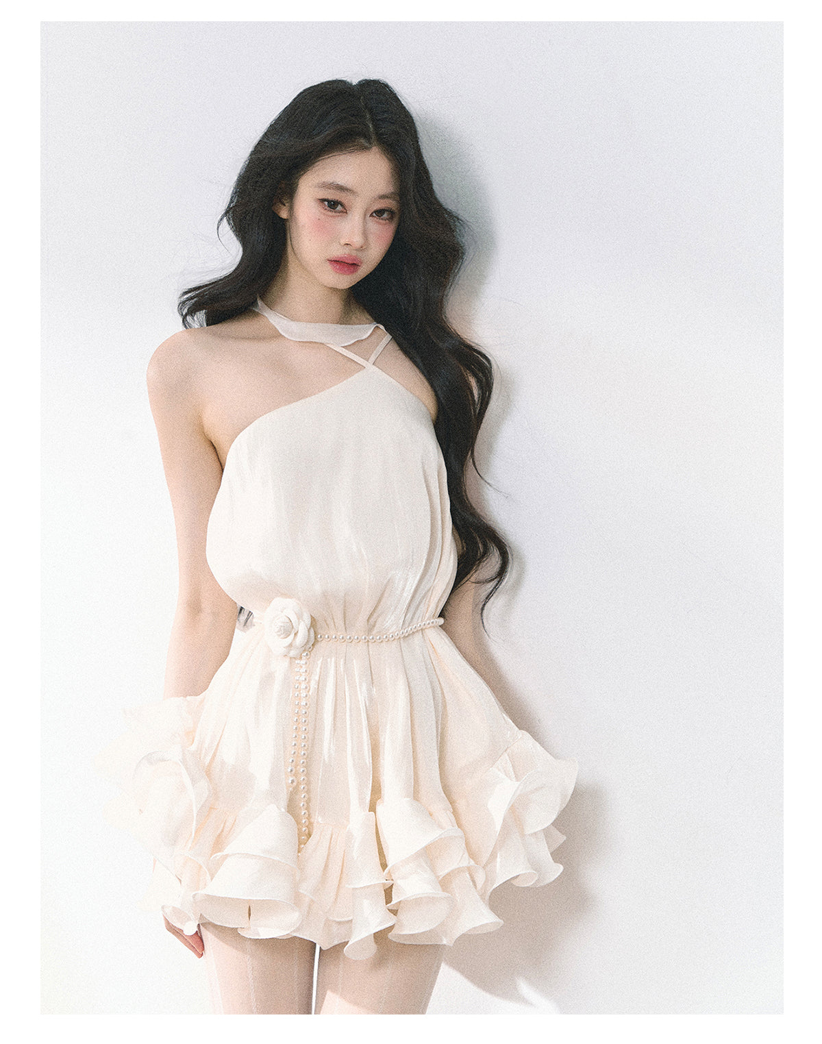 Royal Sisters Noble Style Halter Neck Dress Summer Floral Slim Waist Mini Dress For Women Shaoyeyan