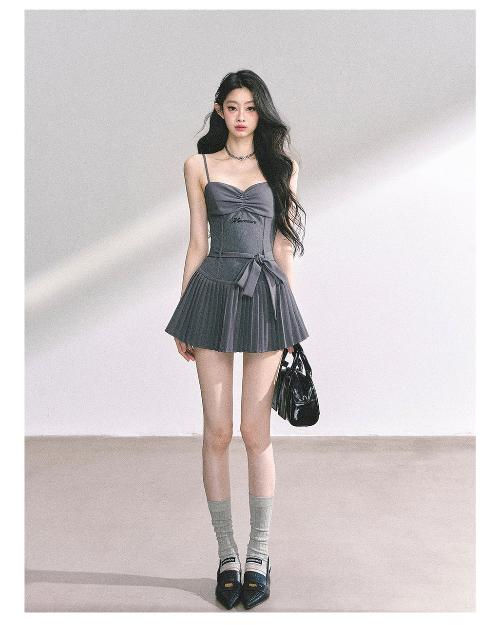 Bold royal idol style dress with straps for women summer slimming puffy and short skirt Shaoyeyan
