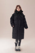 AOORAA 【Extreme Cold Product Series】Third generation original design "Warm winter in the land of snow" long waterproof down jacket with lace
