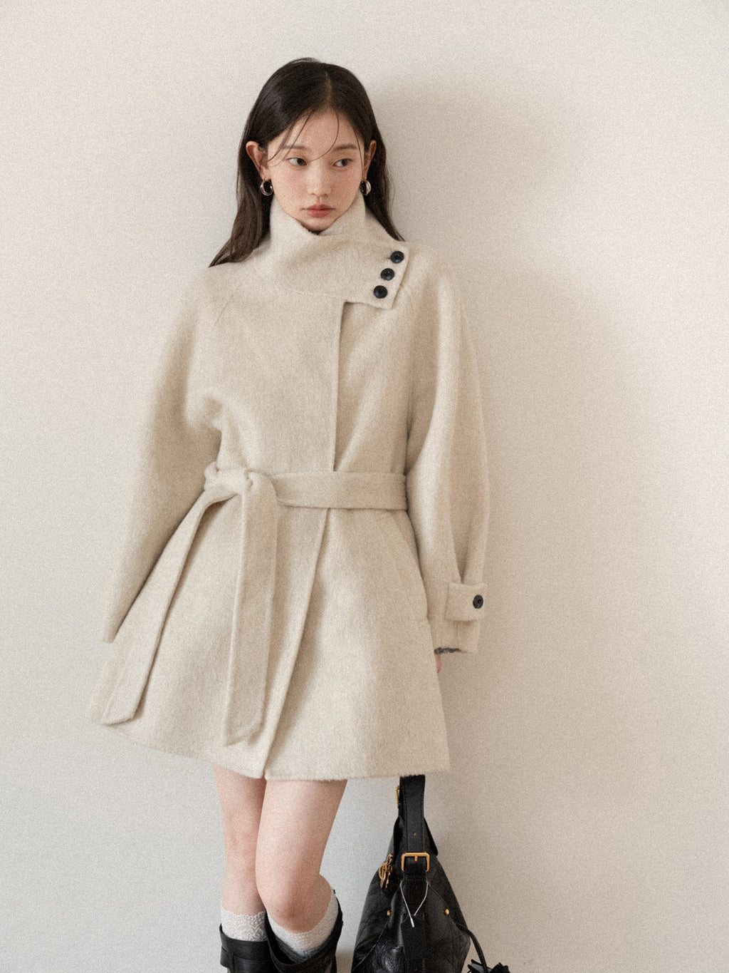 CANTONSTORY Yangcheng Story Korean style 70 double-sided wool coat made of fleece for women winter new design slimming waist
