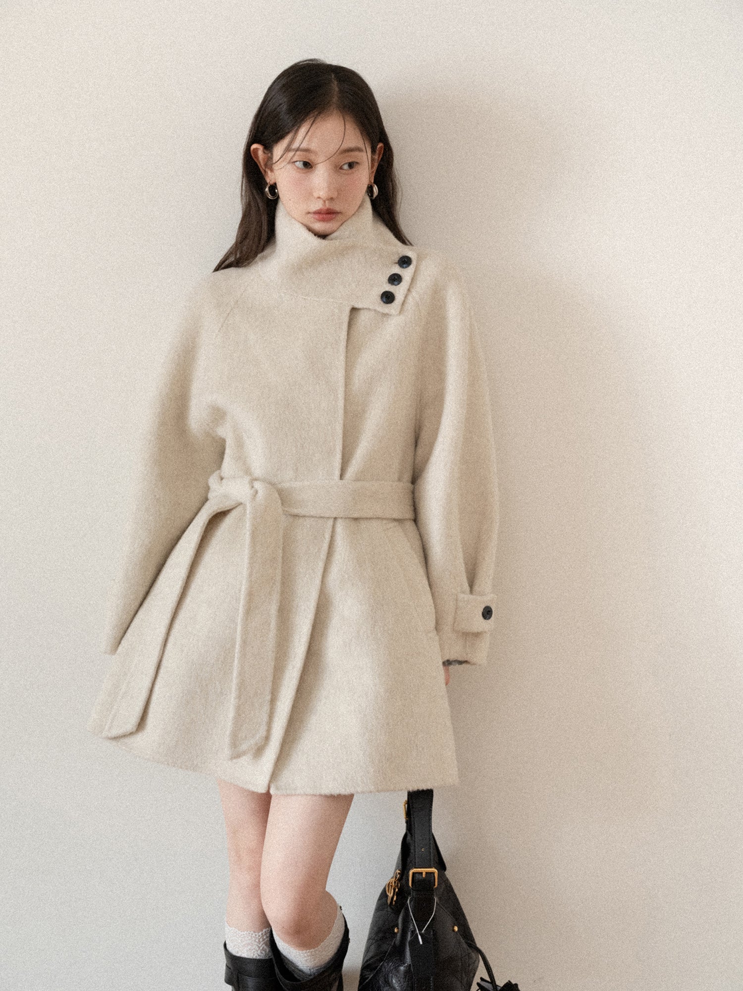 CANTONSTORY Yangcheng Story Korean style 70 double-sided wool coat made of fleece for women winter new design slimming waist